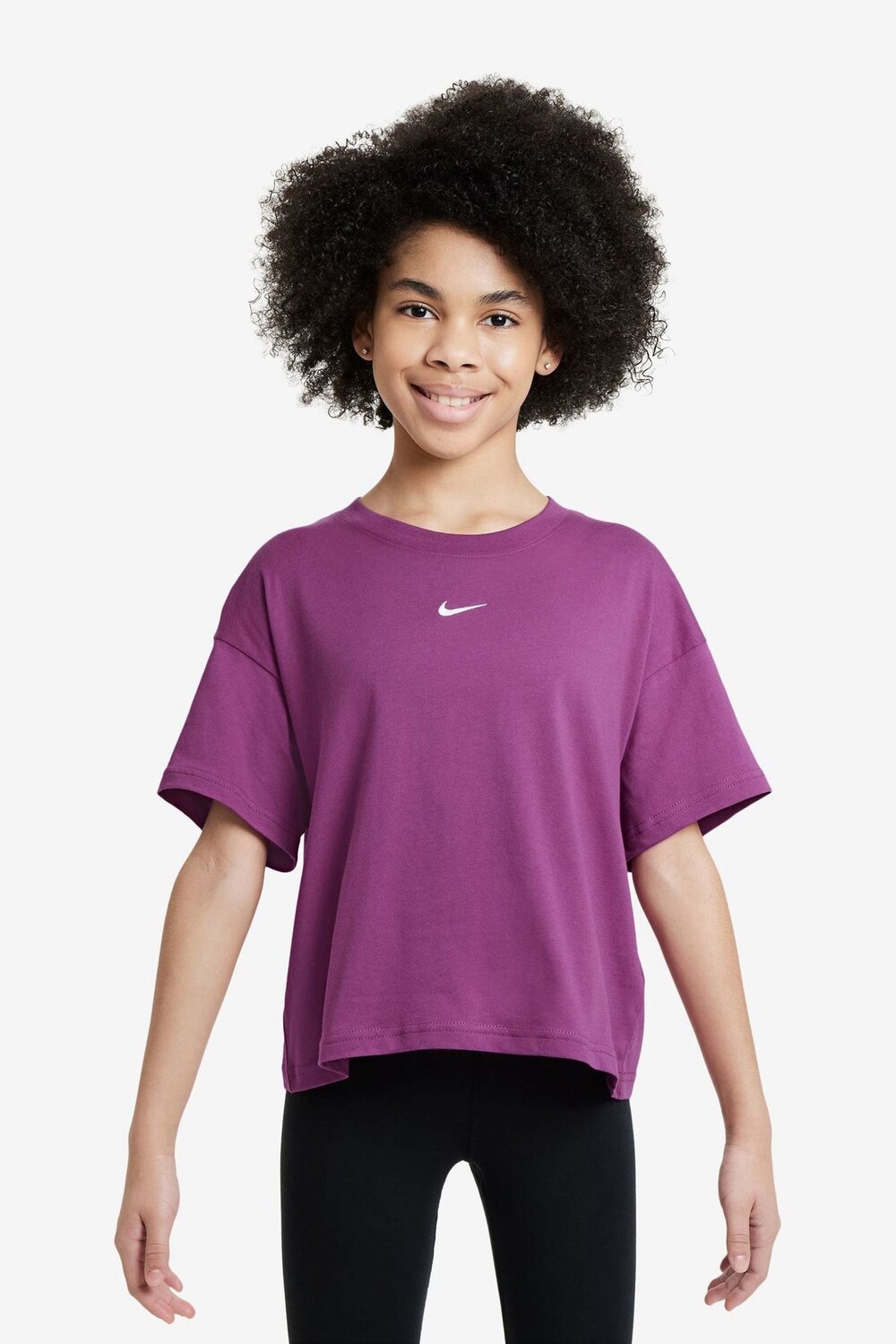 Спортивная свободная футболка из 100% хлопка Nike, фуксия
Спортивная свободная футболка из 100% хлопка Nike, фуксия