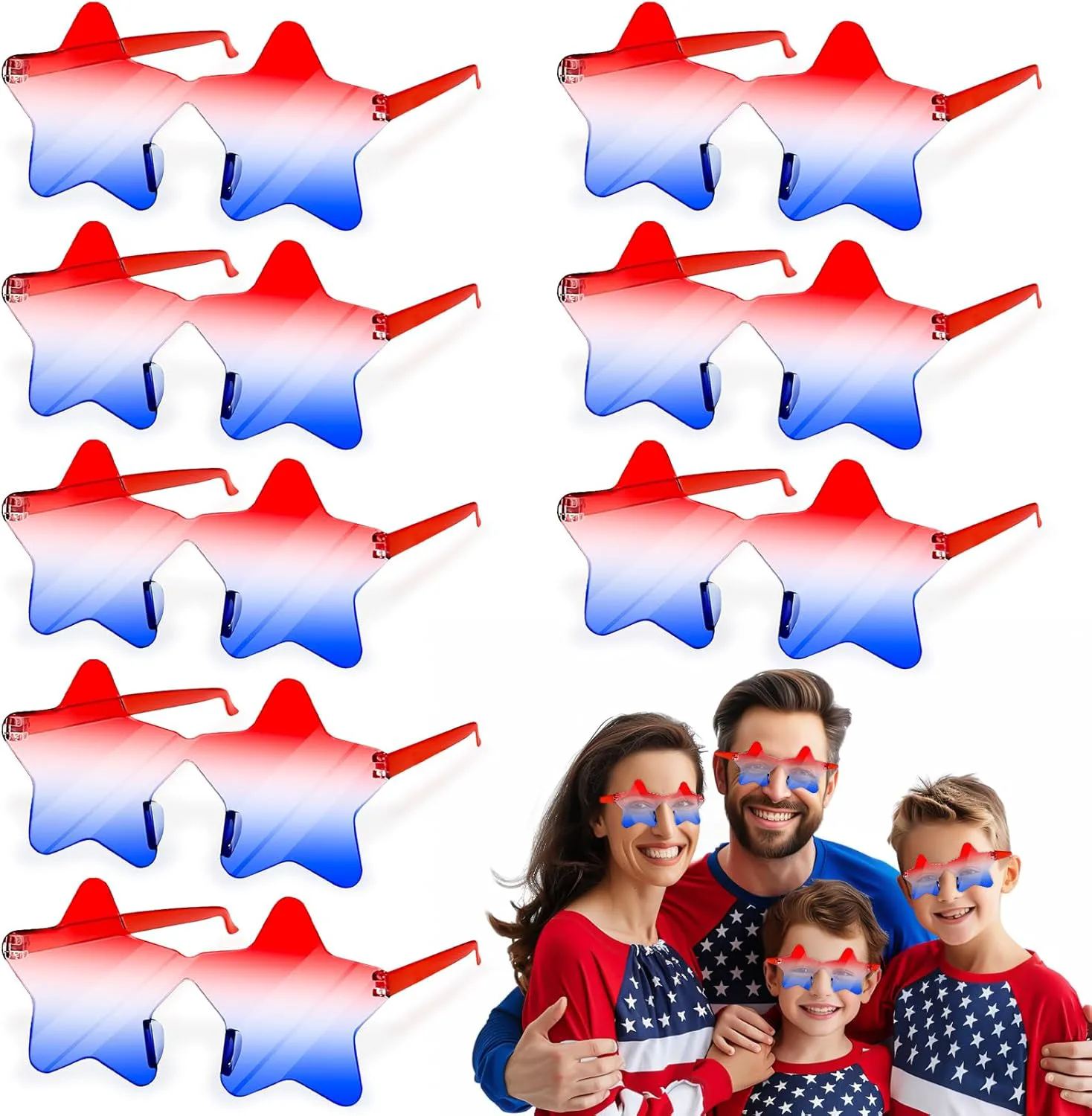 Солнцезащитные очки Star без оправы, красно-бело-синие, прозрачные, с американским флагом. Патриотические, для вечеринки, мужчины, женщины, дети. AMENON
Солнцезащитные очки Star без оправы, красно-бело-синие, прозрачные, с американским флагом. Патриотические, для вечеринки, мужчины, женщины, дети. AMENON