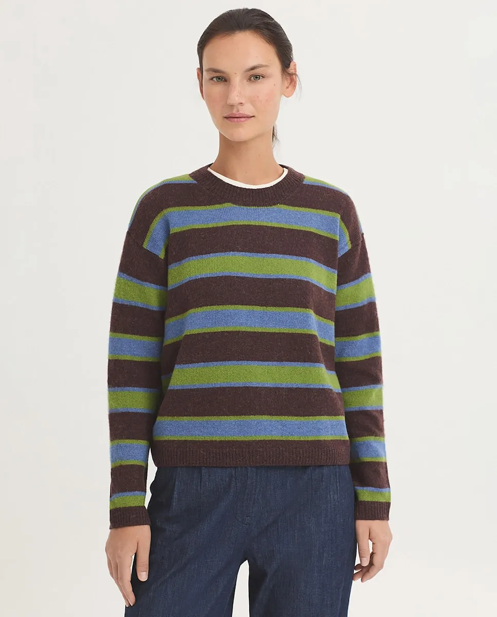 Женский полосатый свитер с круглым вырезом Nice Things, мультиколор
Женский полосатый свитер с круглым вырезом Nice Things, мультиколор