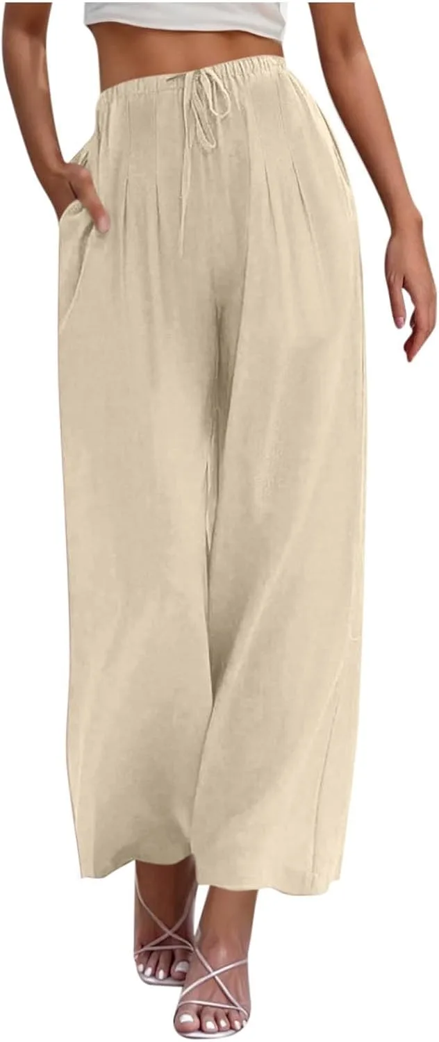 Льняные брюки для женщин Wide Leg Palazzo с карманами
Льняные брюки для женщин Wide Leg Palazzo с карманами