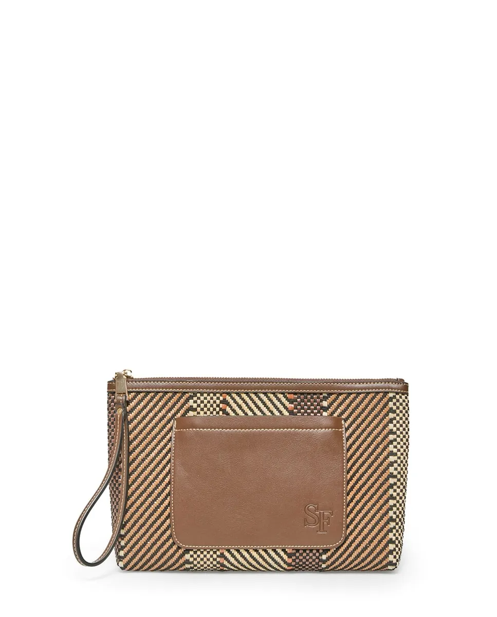 Сумка из рафии с карманом Sfera, коричневый 
Сумка из рафии с карманом Sfera, коричневый