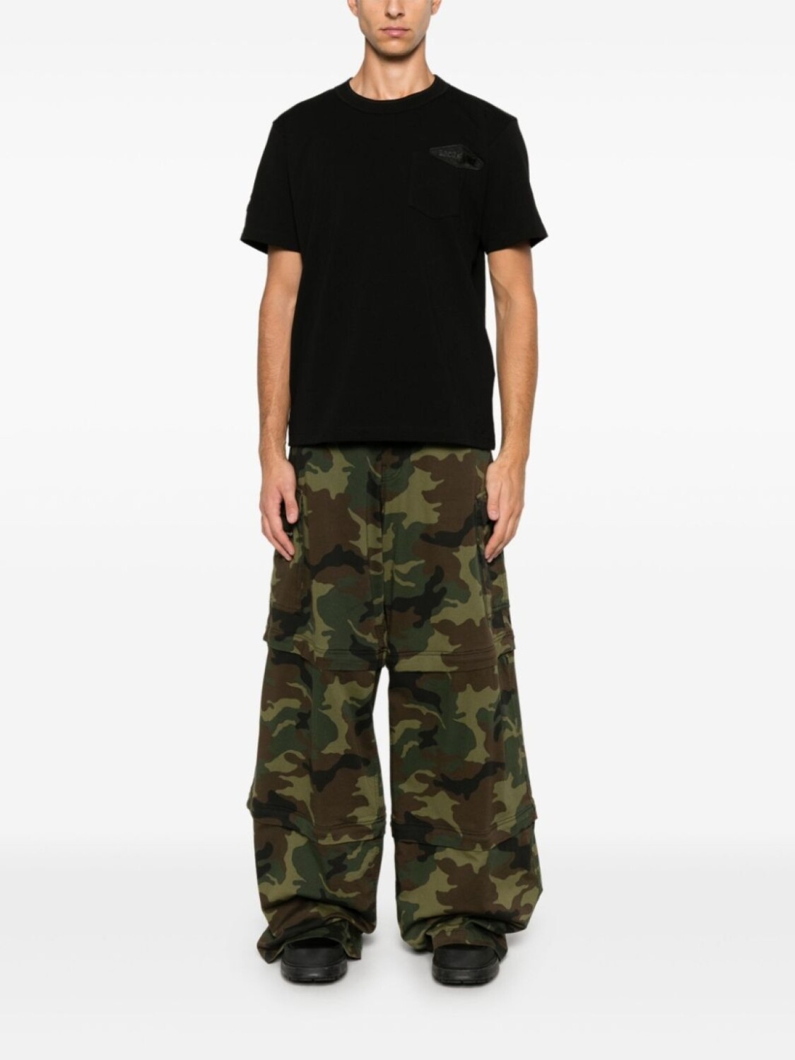 Футболка из хлопка sacai, черный
Футболка из хлопка sacai, черный