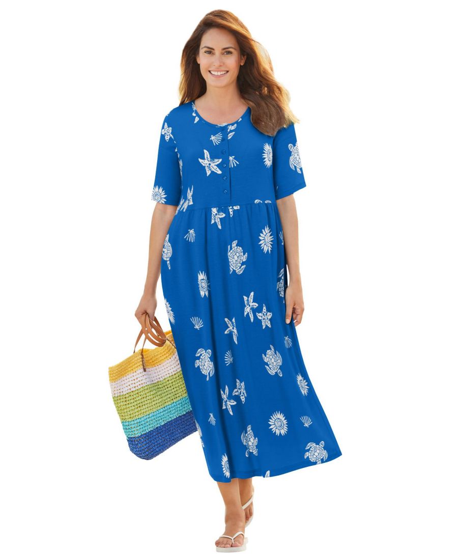 Платье большого размера с завышенной талией Woman Within, Bright cobalt starfish
Платье большого размера с завышенной талией Woman Within, Bright cobalt starfish