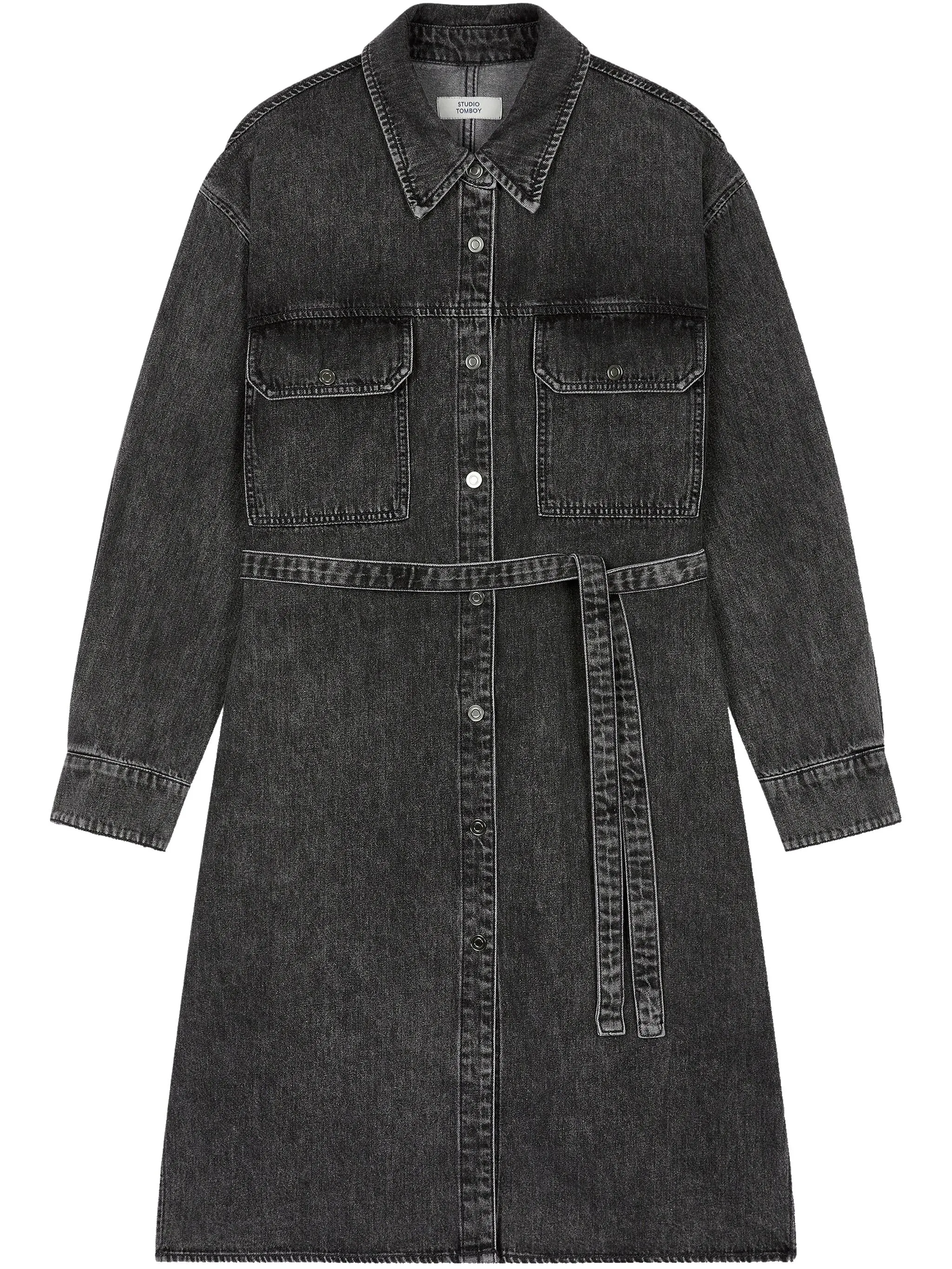 Джинсовое платье миди Tomboy, черный
Джинсовое платье миди Tomboy, черный