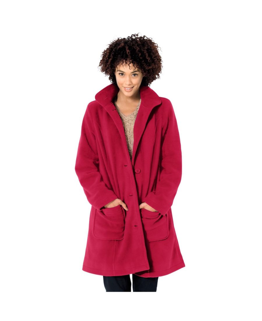 Флисовое пальто А-силуэта с капюшоном больших размеров Woman Within, Classic red
Флисовое пальто А-силуэта с капюшоном больших размеров Woman Within, Classic red