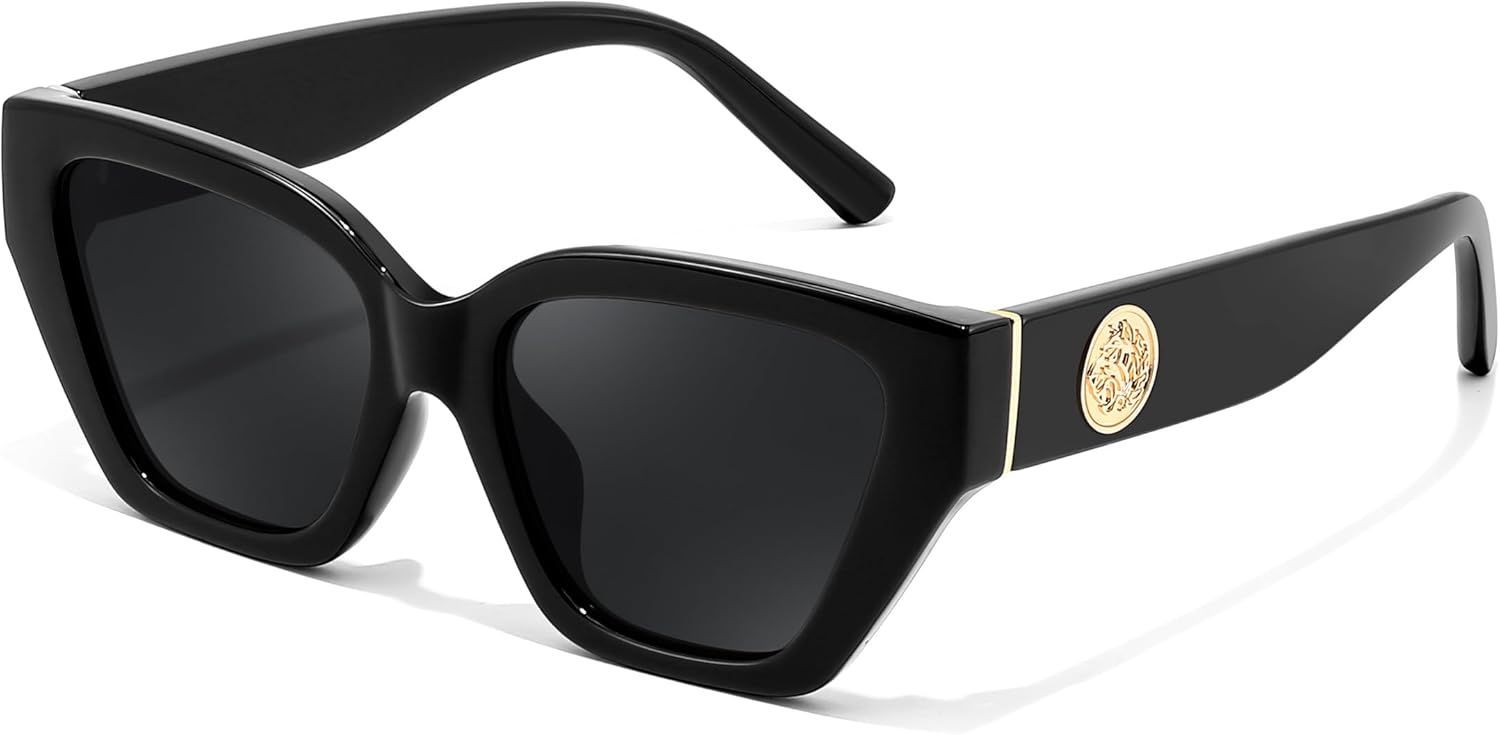 Женские поляризованные солнцезащитные очки FEISEDY «кошачий глаз» — защита от УФ-излучения UV400, модный дизайн для вождения и повседневной носки B0299, Black Frame & Grey Lens
Женские поляризованные солнцезащитные очки FEISEDY «кошачий глаз» — защита от УФ-излучения UV400, модный дизайн для вождения и повседневной носки B0299, Black Frame & Grey Lens