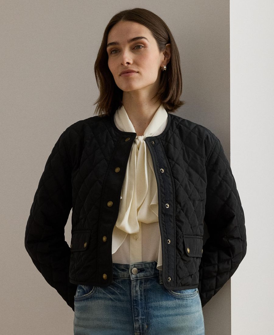 Женская укороченная стеганая куртка с ромбовидным узором Lauren Ralph Lauren, Black
Женская укороченная стеганая куртка с ромбовидным узором Lauren Ralph Lauren, Black