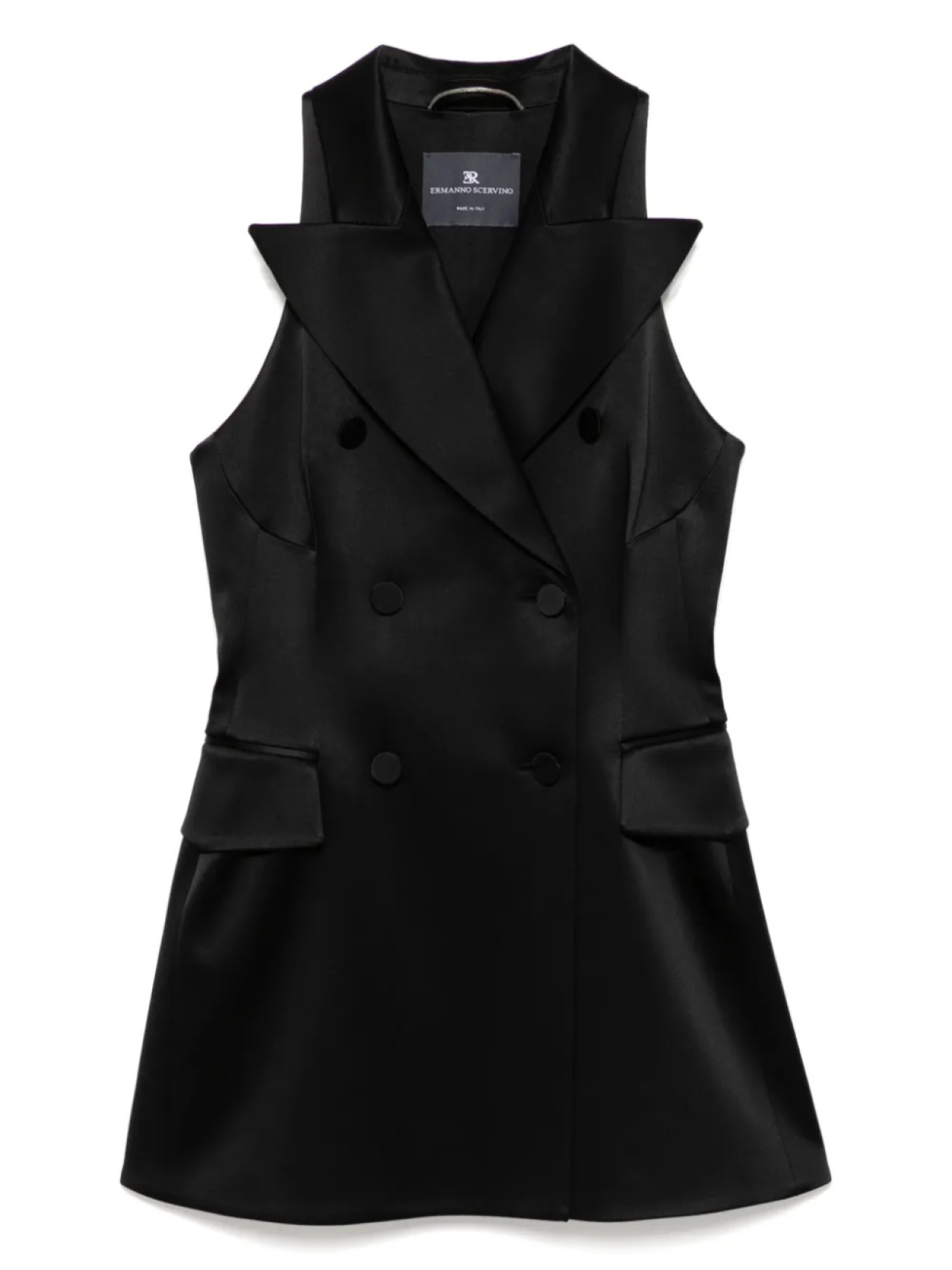 Ermanno Scervino атласное платье мини, черный