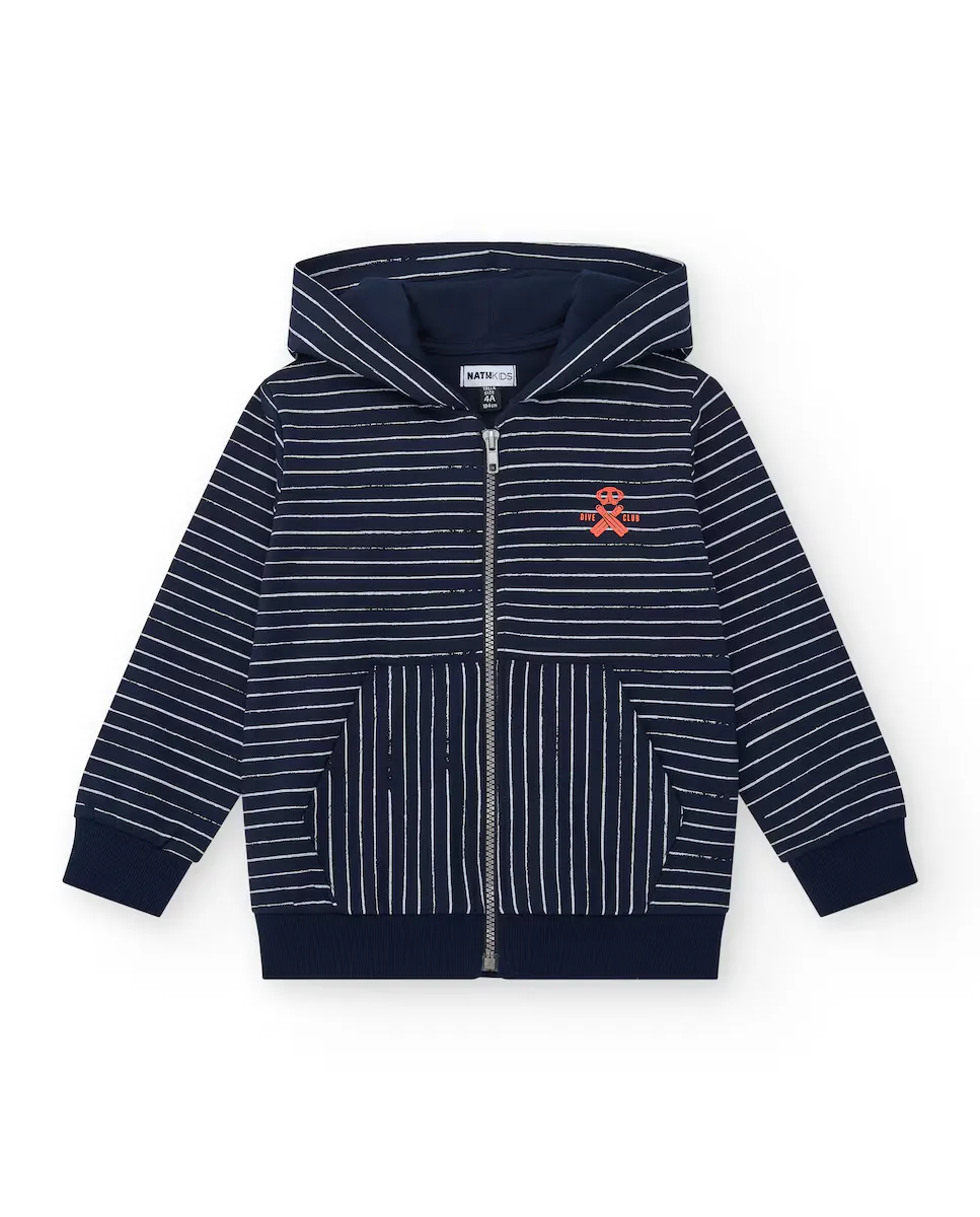 Толстовка для мальчика в полоску на молнии Tuc tuc, тёмно-синий
Толстовка для мальчика в полоску на молнии Tuc tuc, тёмно-синий