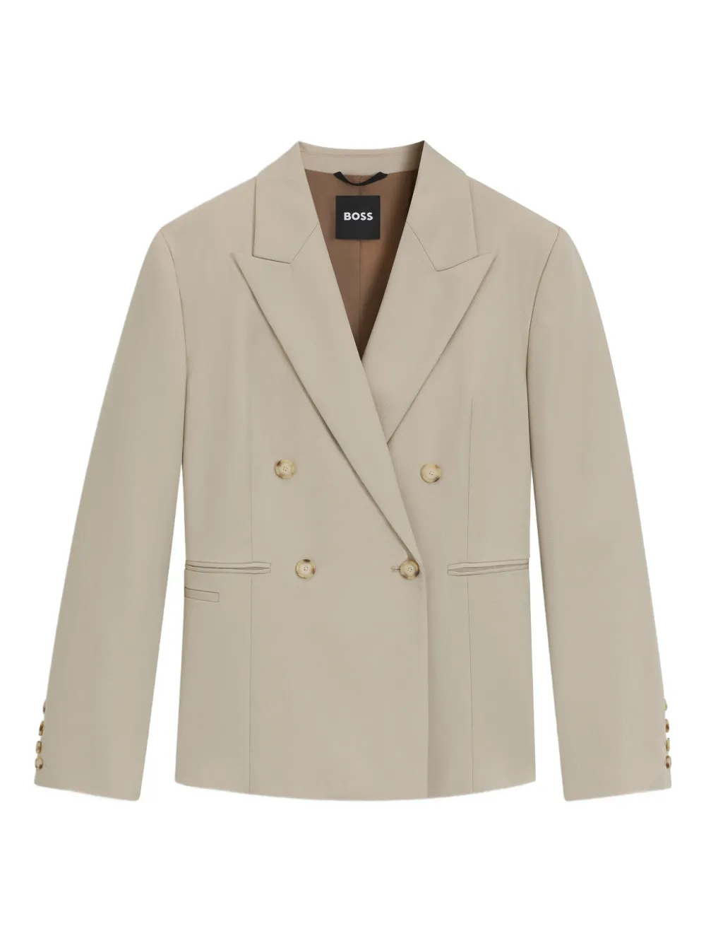 Двубортный пиджак Boss, бежевый
Двубортный пиджак Boss, бежевый