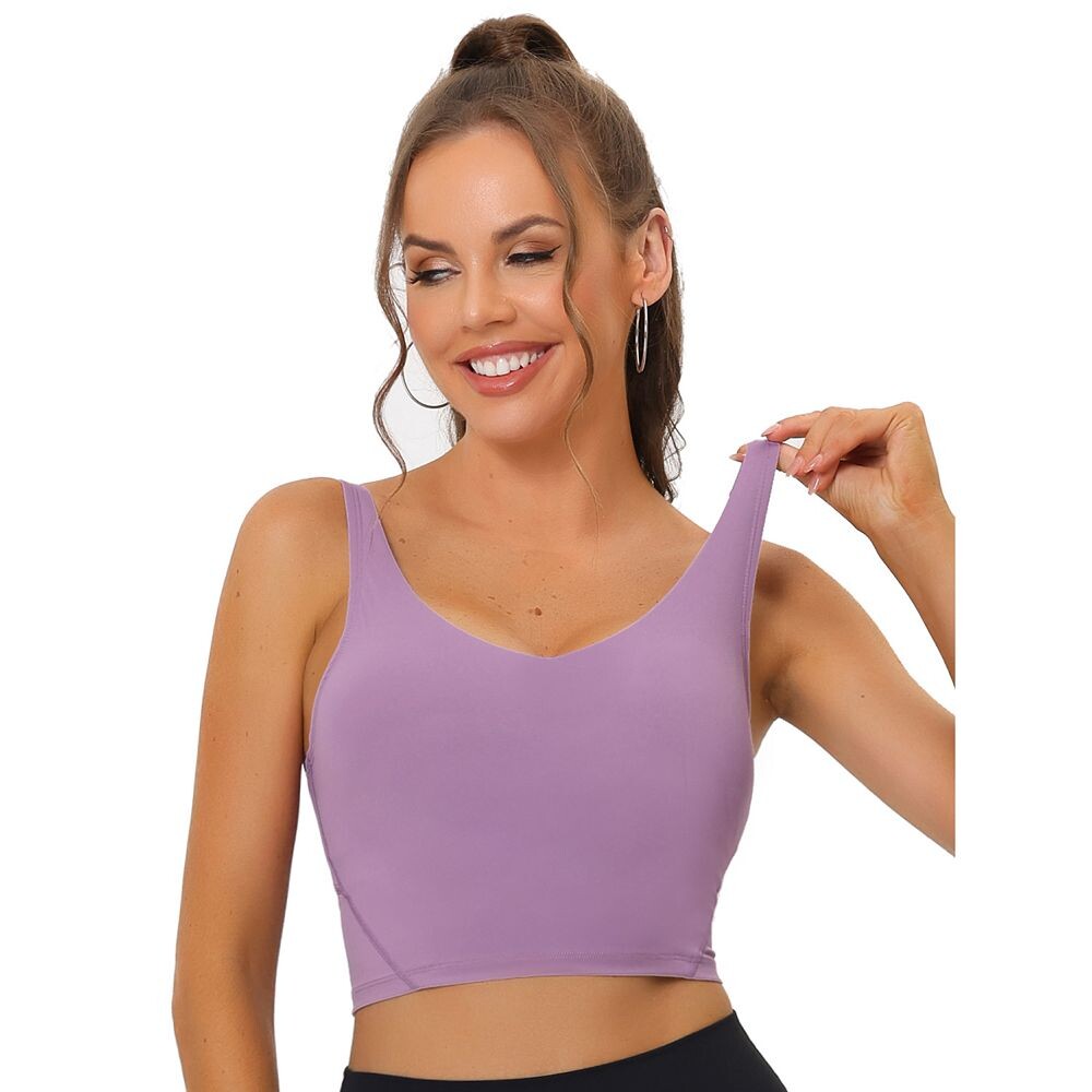 Женский удлиненный спортивный бюстгальтер для йоги с мягкой подкладкой и средней поддержкой для тренировок и фитнеса ALLEGRA K, фиолетовый
Женский удлиненный спортивный бюстгальтер для йоги с мягкой подкладкой и средней поддержкой для тренировок и фитнеса ALLEGRA K, фиолетовый
