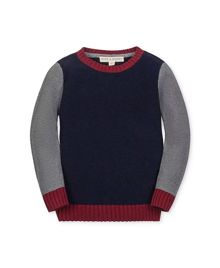 Органический свитер с длинными рукавами и круглым вырезом для мальчиков младшего и старшего возраста Hope & Henry, синий
Органический свитер с длинными рукавами и круглым вырезом для мальчиков младшего и старшего возраста Hope & Henry, синий