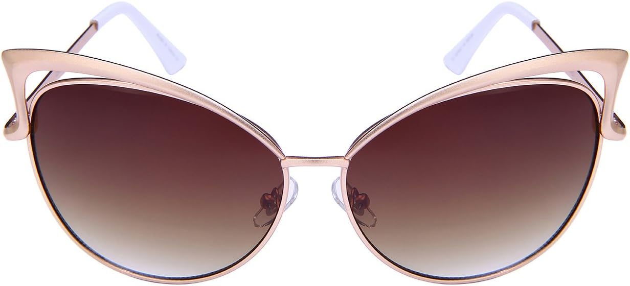 Модные большие металлические солнцезащитные очки «кошачий глаз» с цветными зеркальными и градиентными линзами для женщин EDGEIWEAR, Matte Gold Frame/Brown Gradient Lens
Модные большие металлические солнцезащитные очки «кошачий глаз» с цветными зеркальными и градиентными линзами для женщин EDGEIWEAR, Matte Gold Frame/Brown Gradient Lens