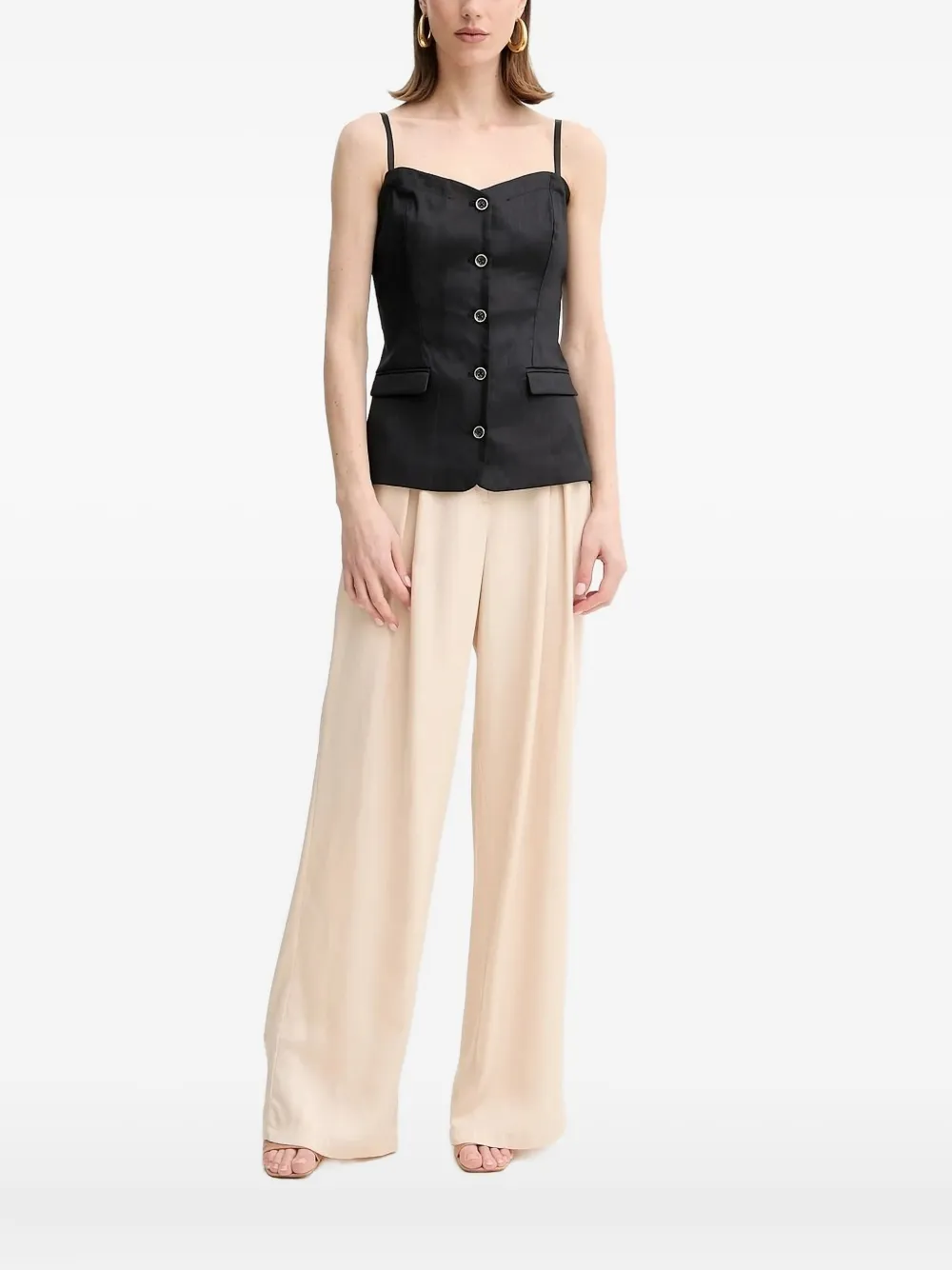 Топ на пуговицах GUESS USA, черный
Топ на пуговицах GUESS USA, черный