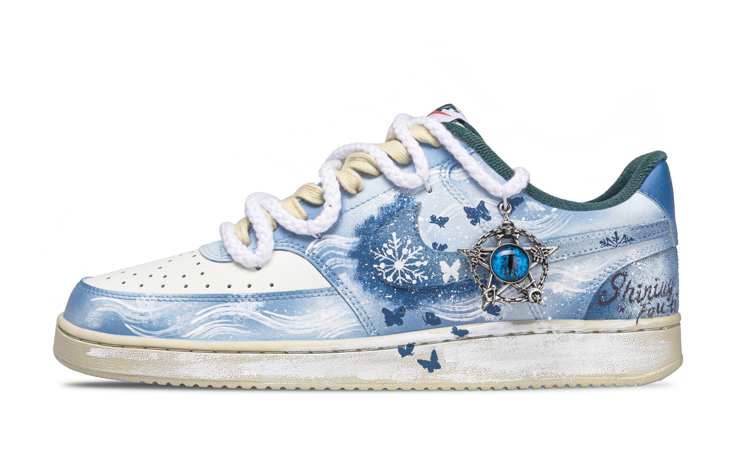 Nike Court Vision 1 Crushed Snow Butterfly Low top Skateboard Shoes Unisex Blue White
Nike Court Vision 1 Crushed Snow Butterfly Low top Skateboard Shoes Unisex Blue White