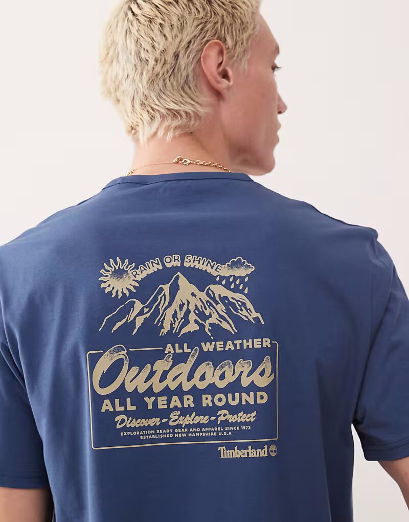 Футболка Timberland с принтом горного пейзажа синего цвета
Футболка Timberland с принтом горного пейзажа синего цвета