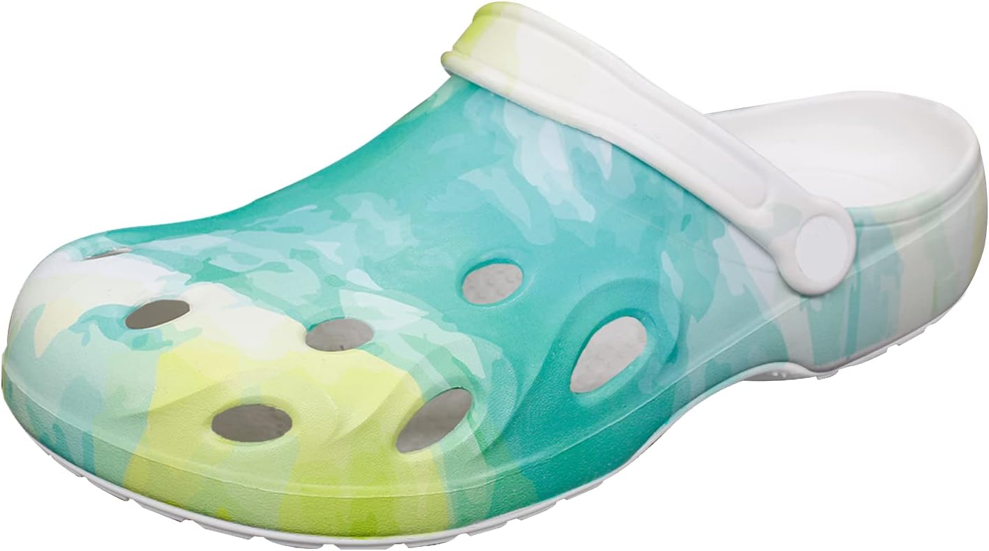 Мужские и женские классические клогги FolHaoth с эффектом тай-дай, мягкая амортизирующая подошва, садовая обувь с поддержкой свода стопы, противоскользящие сандалии для улицы, пляжа, душа и дома, зеленый
Мужские и женские классические клогги FolHaoth с эффектом тай-дай, мягкая амортизирующая подошва, садовая обувь с поддержкой свода стопы, противоскользящие сандалии для улицы, пляжа, душа и дома, зеленый