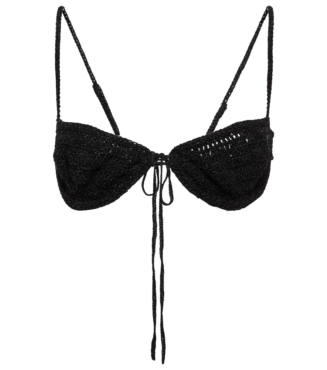 Вязаный бюстгальтер из хлопковой смеси Magda Butrym, черный
Вязаный бюстгальтер из хлопковой смеси Magda Butrym, черный