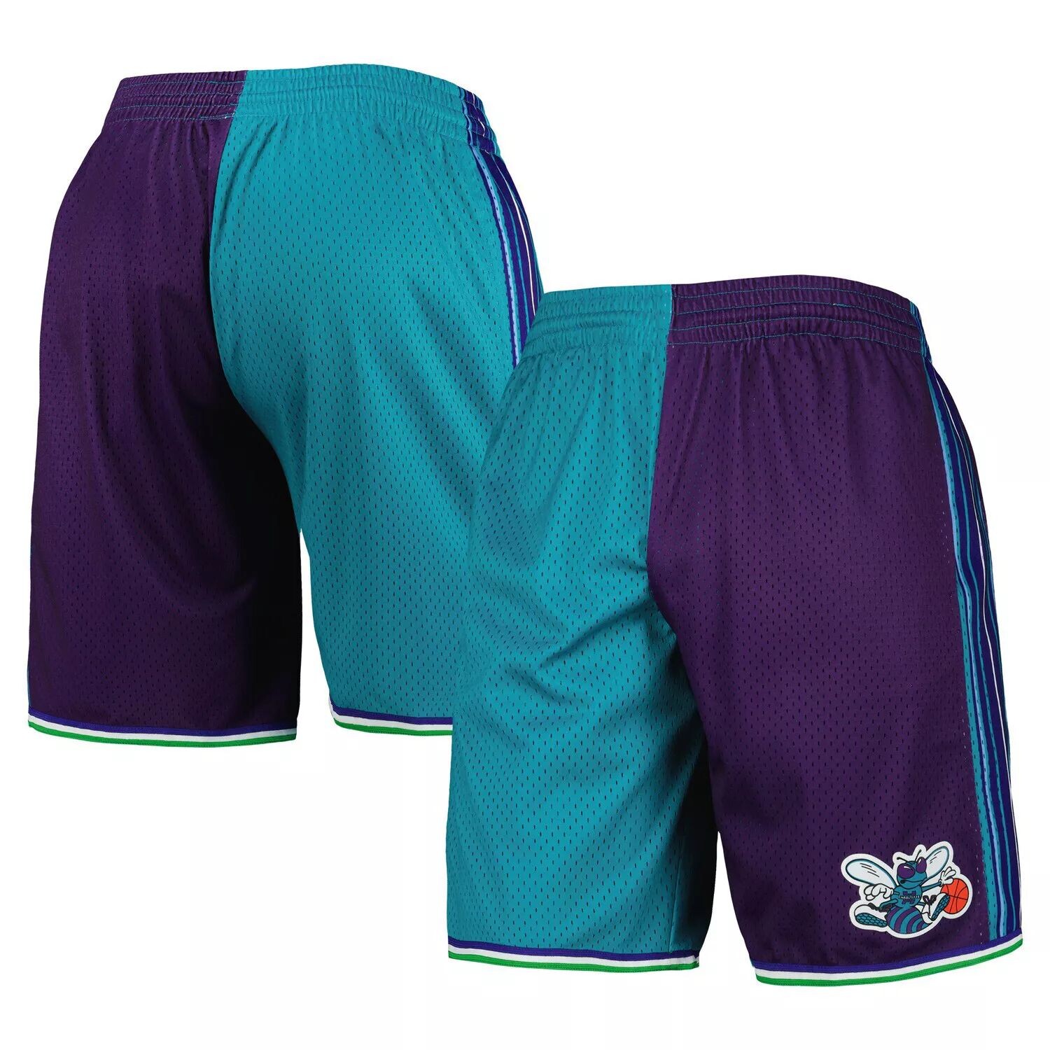 Мужские шорты Mitchell & Ness бирюзового/фиолетового цвета Charlotte Hornets Hardwood Classics 1999 с разрезом Swingman
Мужские шорты Mitchell & Ness бирюзового/фиолетового цвета Charlotte Hornets Hardwood Classics 1999 с разрезом Swingman