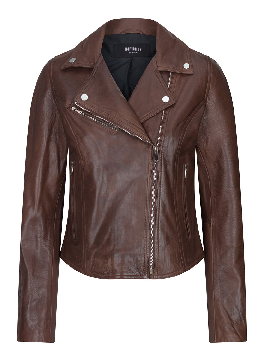 Кожаная байкерская куртка TruClothing, коричневый
Кожаная байкерская куртка TruClothing, коричневый