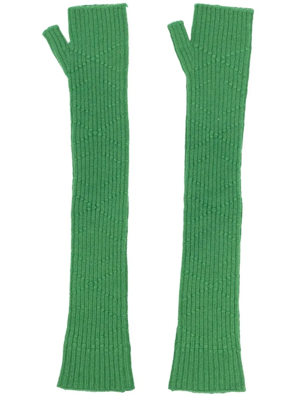Длинные перчатки-митенки Barrie, зеленый 
Длинные перчатки-митенки Barrie, зеленый