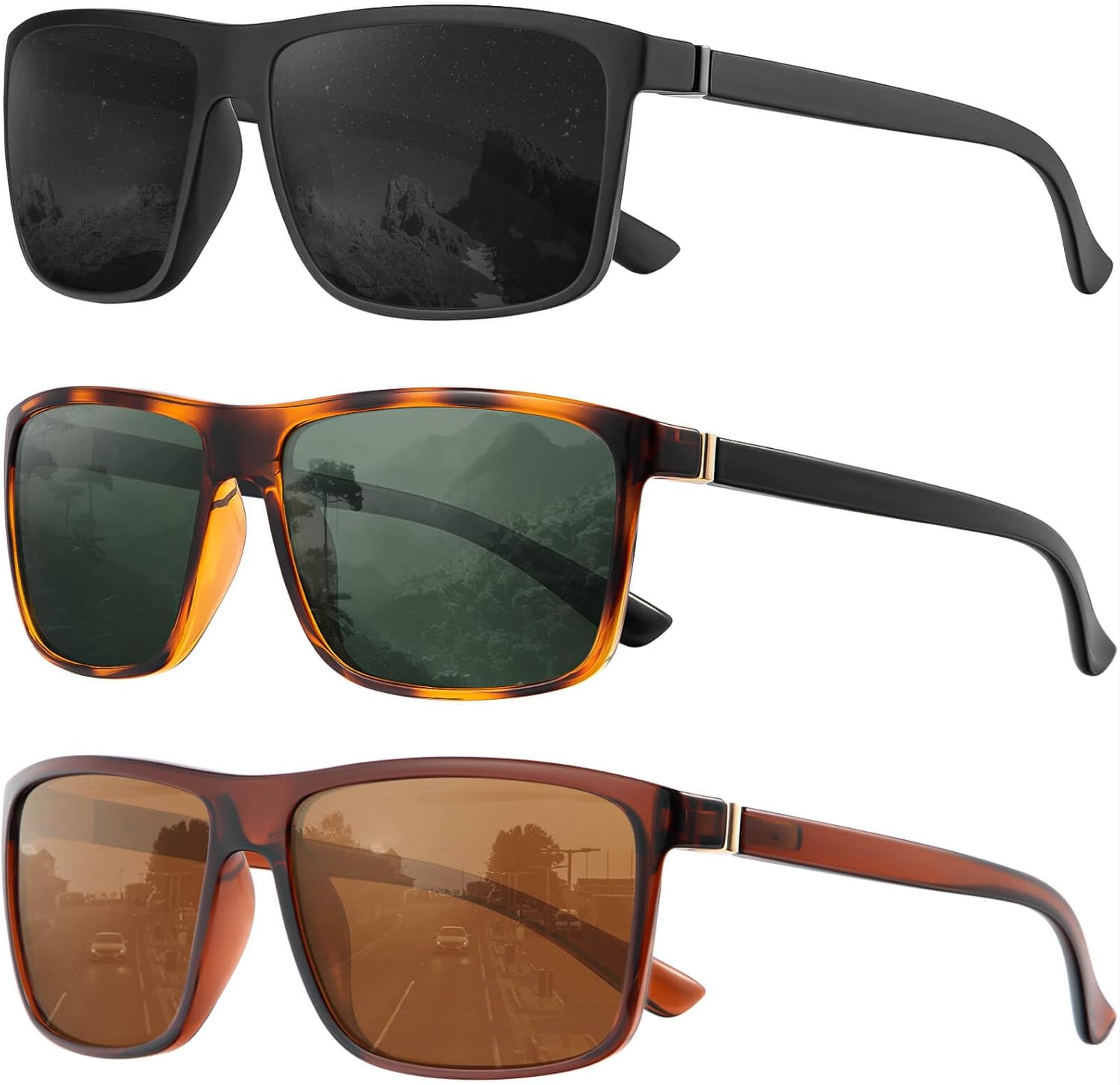 Поляризованные солнцезащитные очки KALIYADI для мужчин и женщин, мужские солнцезащитные очки с защитой от УФ-излучения для вождения, рыбалки, гольфа (3 шт.), (3 Pack) Black/Brown/Leopard&g15
Поляризованные солнцезащитные очки KALIYADI для мужчин и женщин, мужские солнцезащитные очки с защитой от УФ-излучения для вождения, рыбалки, гольфа (3 шт.), (3 Pack) Black/Brown/Leopard&g15