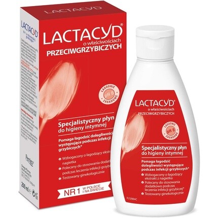 Lactacyd Противогрибковая гинекологическая жидкость для интимной гигиены 200 мл
Lactacyd Противогрибковая гинекологическая жидкость для интимной гигиены 200 мл