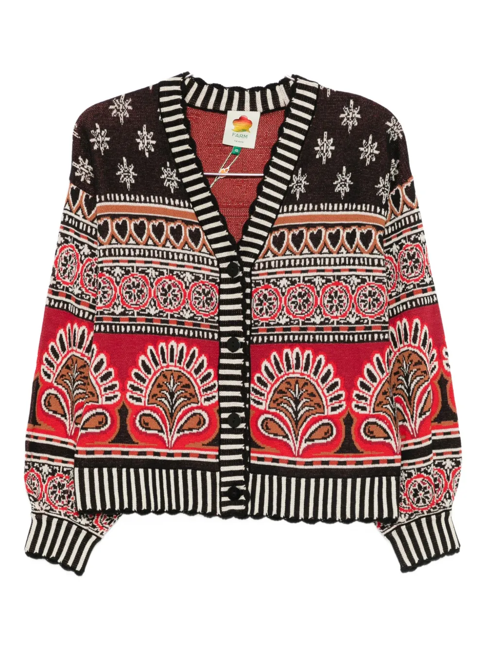 Кардиган с узором Farm Rio, красный 
Кардиган с узором Farm Rio, красный