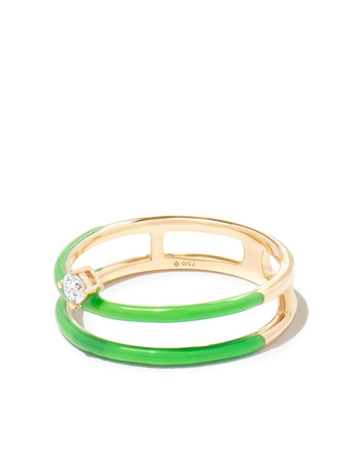 Кольцо из желтого золота с бриллиантами и эмалью Persée, золотой
Кольцо из желтого золота с бриллиантами и эмалью Persée, золотой