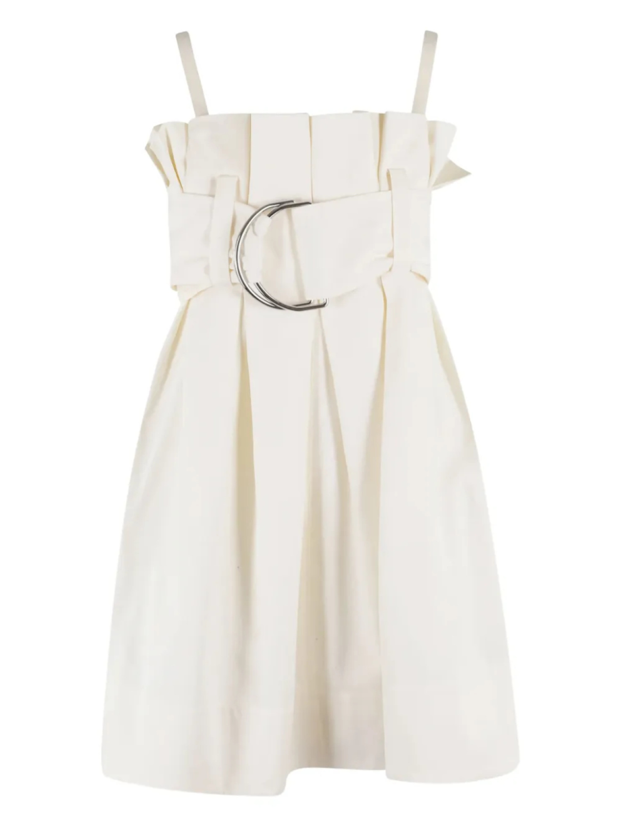 Мини-платье с поясом и складками JW Anderson, нейтральный 
Мини-платье с поясом и складками JW Anderson, нейтральный