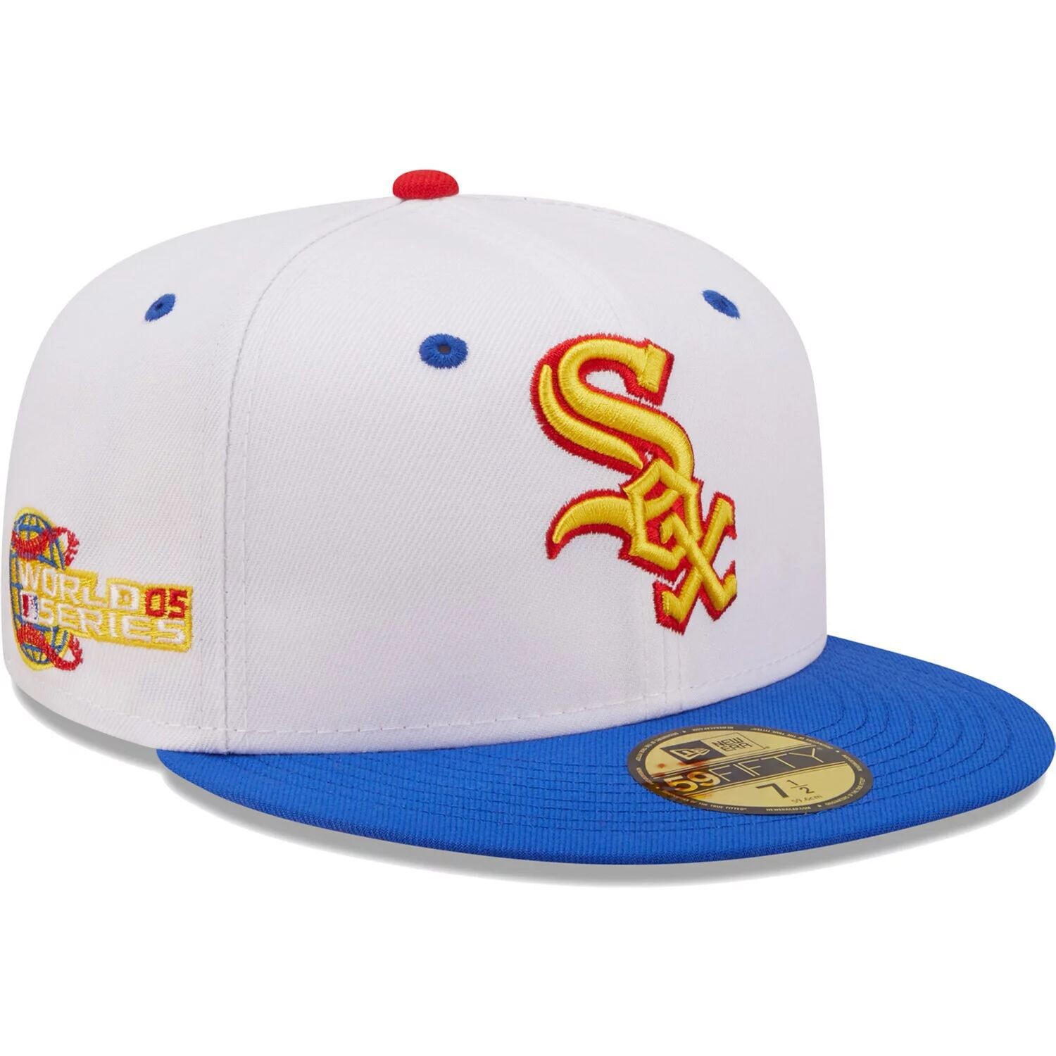 Мужская облегающая шляпа New Era White/Royal Chicago White Sox 2005 World Series Cherry Lolli 59FIFTY
Мужская облегающая шляпа New Era White/Royal Chicago White Sox 2005 World Series Cherry Lolli 59FIFTY