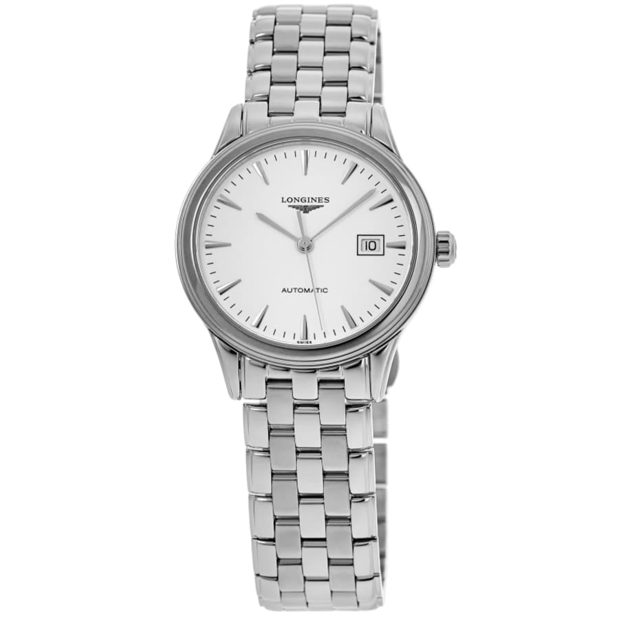 Флагманские автоматические женские часы Longines с белым циферблатом из нержавеющей стали
Флагманские автоматические женские часы Longines с белым циферблатом из нержавеющей стали
