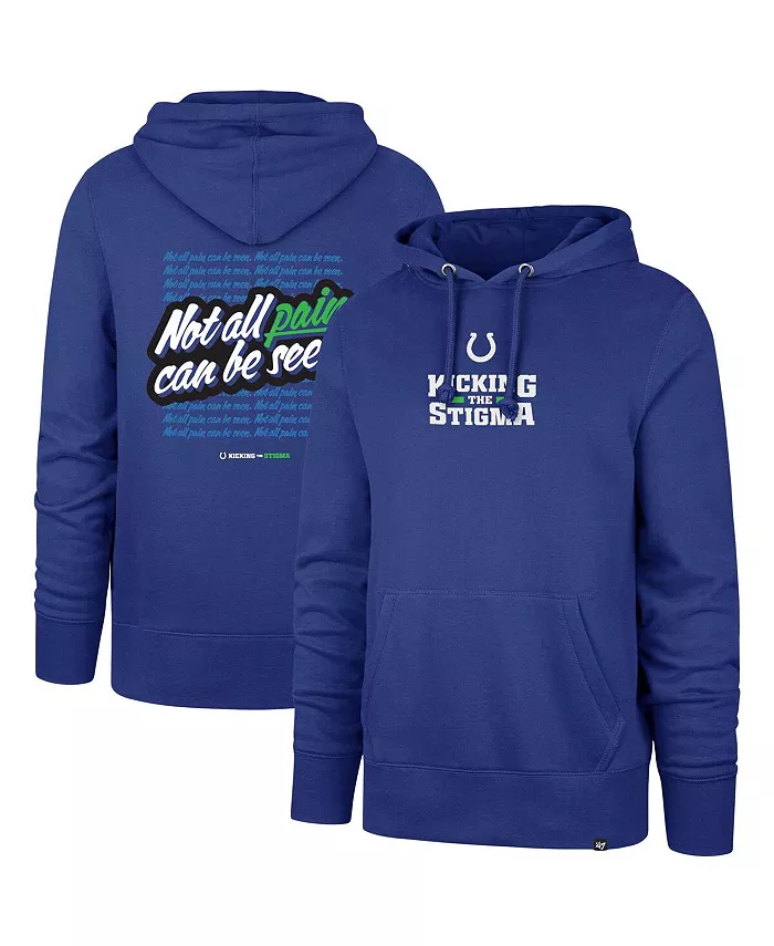 Мужская толстовка с капюшоном Royal Indianapolis Colts "Not All Pain Can Be Seen Kicking the Stigma" '47 Brand
Мужская толстовка с капюшоном Royal Indianapolis Colts "Not All Pain Can Be Seen Kicking the Stigma" '47 Brand