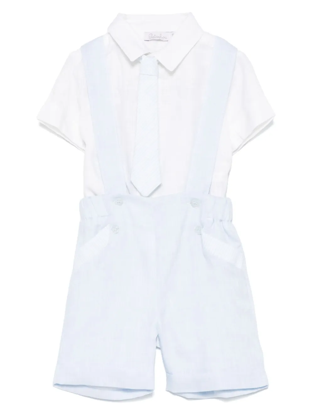 Льняной комплект из ромпера и топа Patachou, белый
Льняной комплект из ромпера и топа Patachou, белый