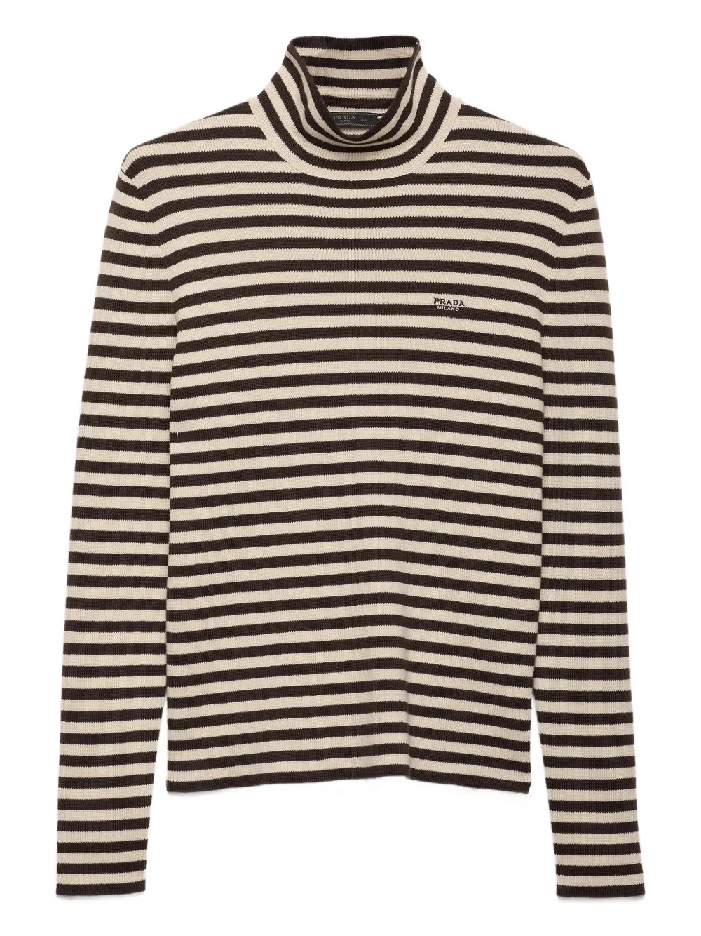 Шерстяной свитер с высоким воротником Prada, коричневый
Шерстяной свитер с высоким воротником Prada, коричневый