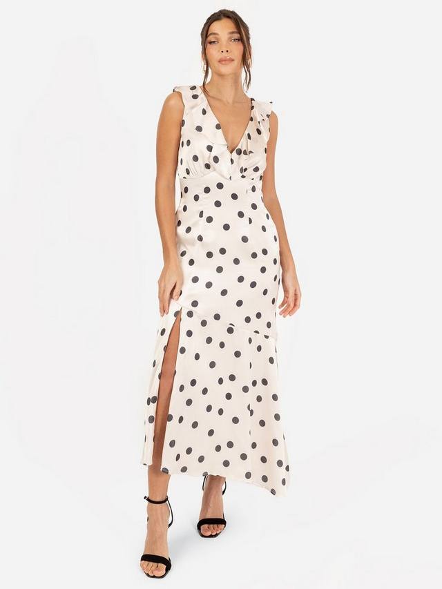 Атласное платье миди с рюшами в горошек Anaya With Love, цвет Cream/Black
Атласное платье миди с рюшами в горошек Anaya With Love, цвет Cream/Black