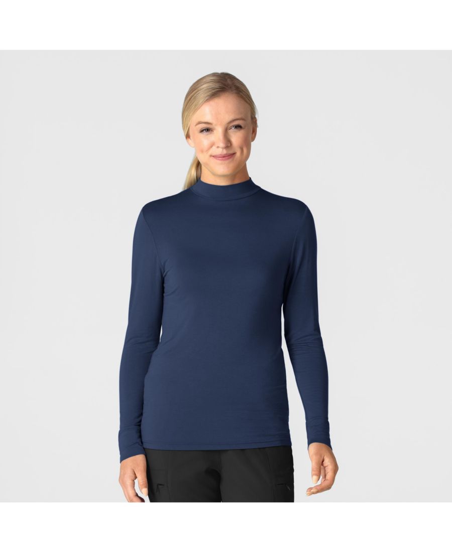 Женская шелковая футболка с длинным рукавом и воротником-стойкой Layers Wink, Navy
Женская шелковая футболка с длинным рукавом и воротником-стойкой Layers Wink, Navy