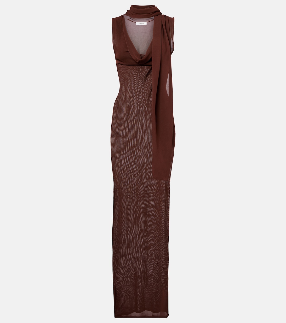 Шарфовый макси-платье с драпировкой Aya Muse, темно-коричневый
Шарфовый макси-платье с драпировкой Aya Muse, темно-коричневый