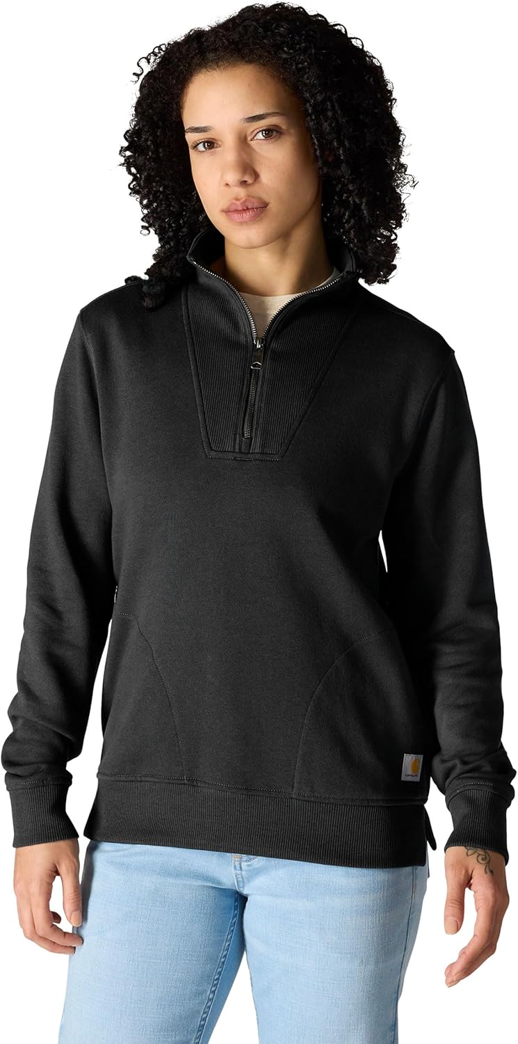 Женская толстовка Carhartt TENCEL Fiber Series свободного кроя с застежкой-молнией на половину длины, Black
Женская толстовка Carhartt TENCEL Fiber Series свободного кроя с застежкой-молнией на половину длины, Black