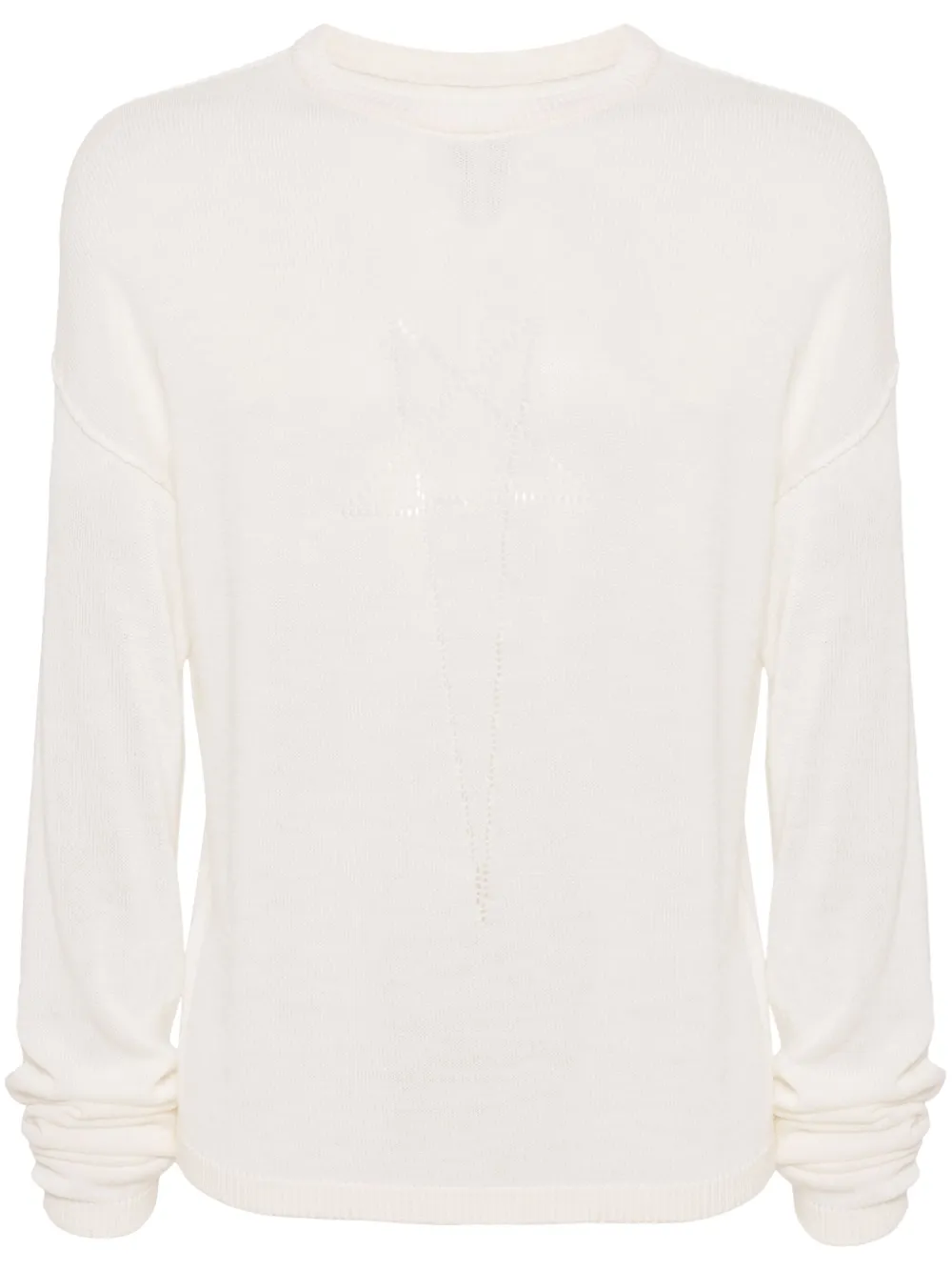 Шерстяной джемпер тонкой вязки Rick Owens, нейтральный
Шерстяной джемпер тонкой вязки Rick Owens, нейтральный