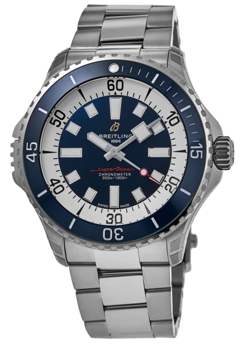 Мужские часы Breitling Superocean Automatic 46 с синим циферблатом и стальным корпусом A17378E71C1A1
Мужские часы Breitling Superocean Automatic 46 с синим циферблатом и стальным корпусом A17378E71C1A1
