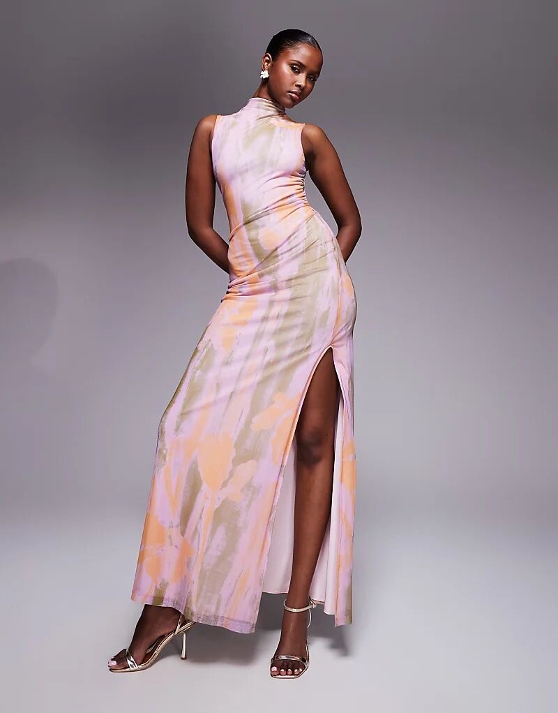 Платье макси ASOS DESIGN из сетки с высоким воротом, асимметричным швом и абстрактным принтом
Платье макси ASOS DESIGN из сетки с высоким воротом, асимметричным швом и абстрактным принтом