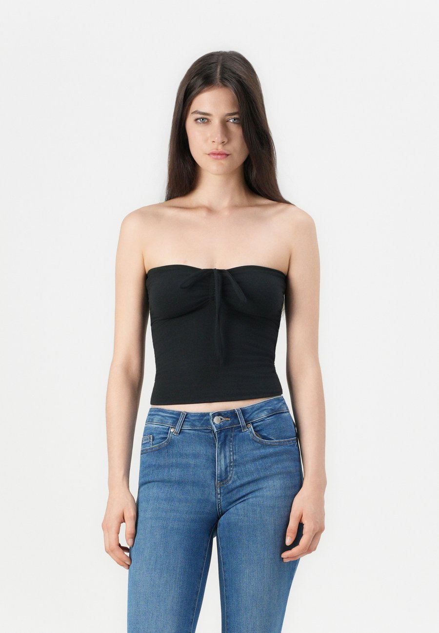 Топ Hollister Co. TIE FRONT TUBE, Black
Топ Hollister Co. TIE FRONT TUBE, Black