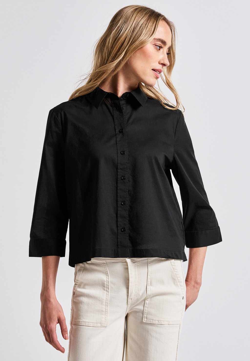 Блузка на пуговицах Street One, черный
Блузка на пуговицах Street One, черный