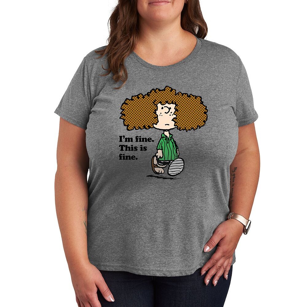 Футболка Plus Peanuts Patty I'm Fine с графическим рисунком Licensed Character, цвет Heather Gray
Футболка Plus Peanuts Patty I'm Fine с графическим рисунком Licensed Character, цвет Heather Gray