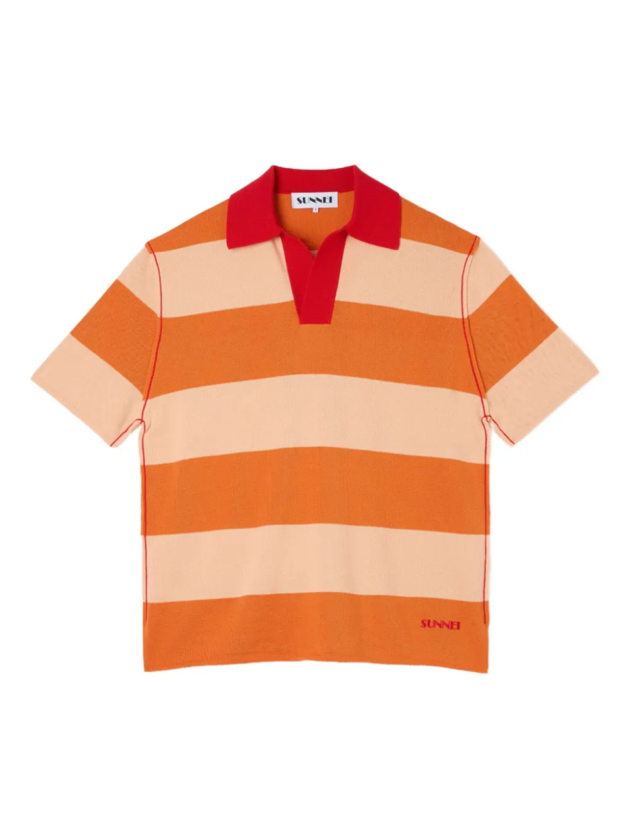 Sunnei полосатая рубашка поло с короткими рукавами, оранжевый
Sunnei полосатая рубашка поло с короткими рукавами, оранжевый