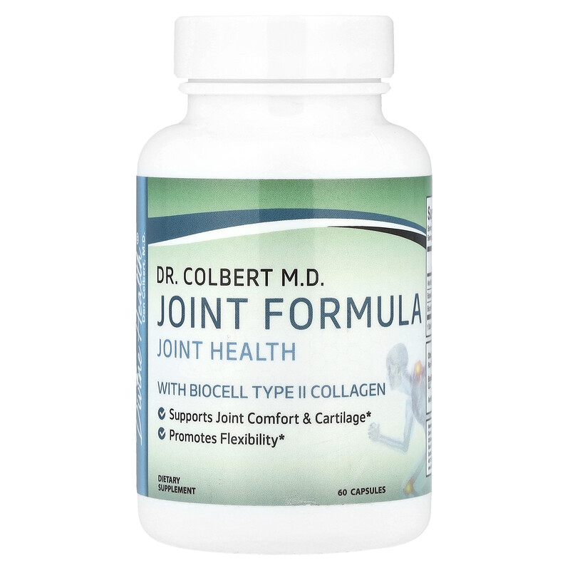 Divine Health, Компания Dr. Кольбер, доктор медицины Формула для суставов, 60 капсул
Divine Health, Компания Dr. Кольбер, доктор медицины Формула для суставов, 60 капсул