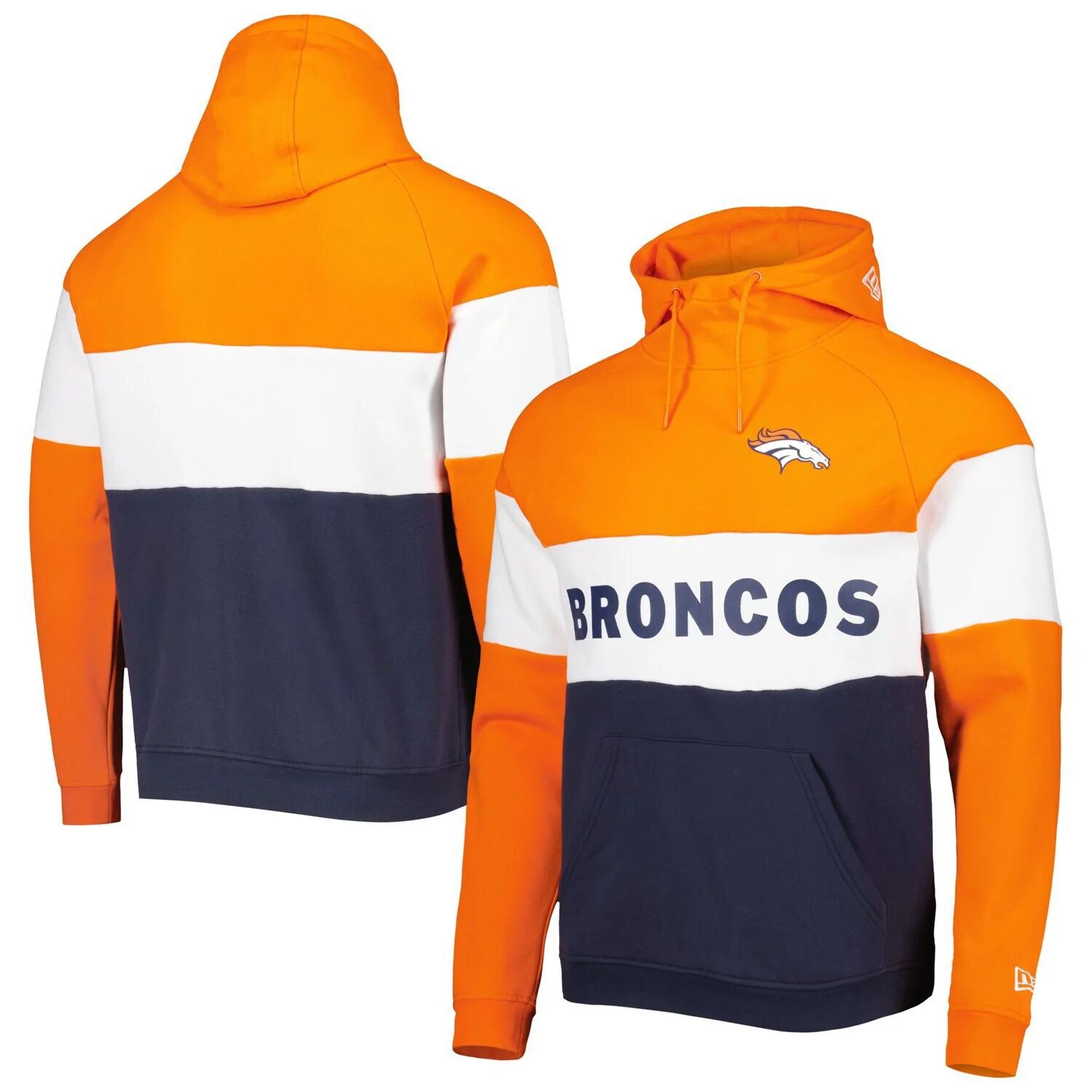 Мужской темно-синий пуловер с капюшоном Denver Broncos Colorblock Current New Era
Мужской темно-синий пуловер с капюшоном Denver Broncos Colorblock Current New Era