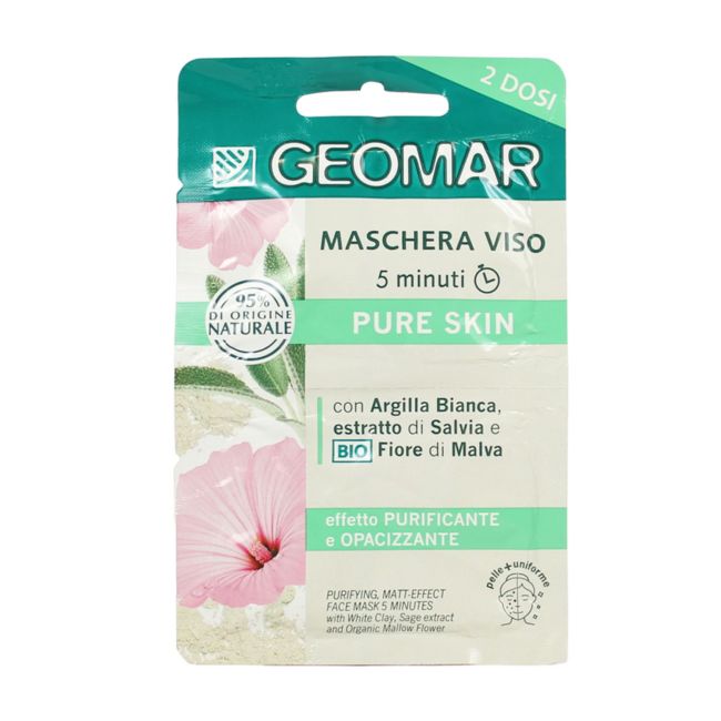 Маска для лица «Чистая кожа» (2 х 7,5 мл) Geomar
Маска для лица «Чистая кожа» (2 х 7,5 мл) Geomar