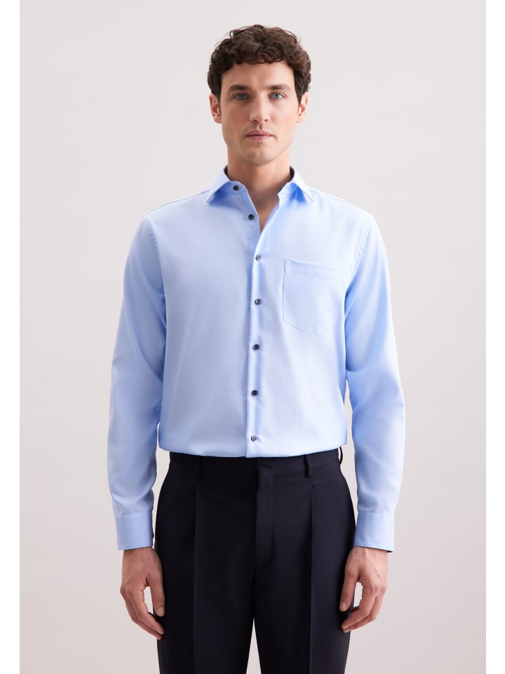 Деловая рубашка Comfort средне-синего цвета Seidensticker
Деловая рубашка Comfort средне-синего цвета Seidensticker